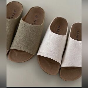 Yoli and Otis  Olive Green Kids Slides